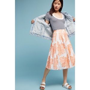 Anthropologie Hutch Floral Skirt